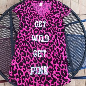 Brand New VS Pink XSmall Pink Cheetah Nightie